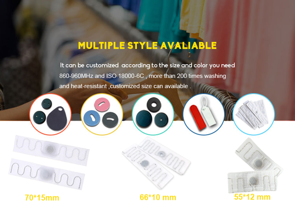 multiple available rfid laundry tags