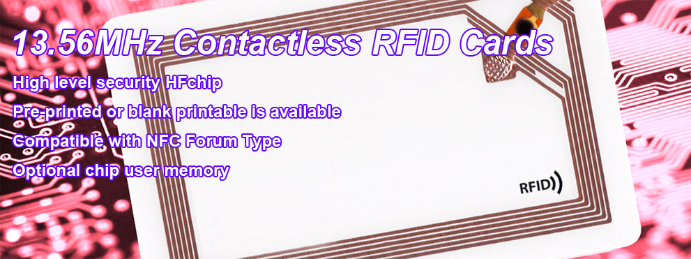 Cartes Rfid sans contact 13,56 MHz