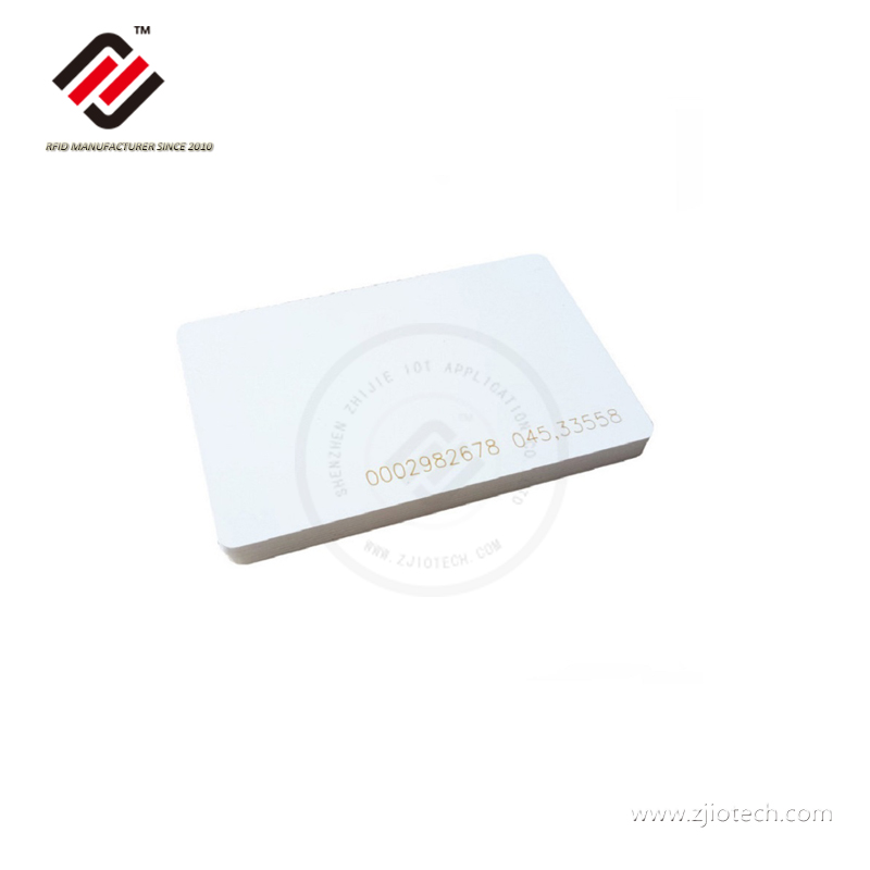 carte RFID vierge imprimable personnalisée en PVC 125khz LF
