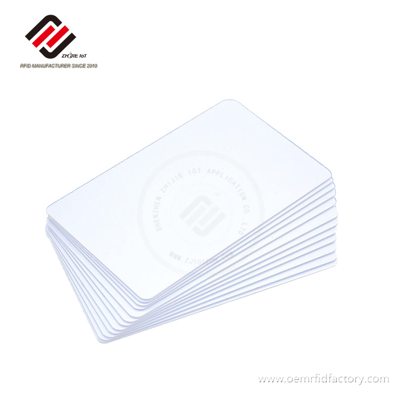 Carte PVC blanche à puce NFC Desfire EV1 4K